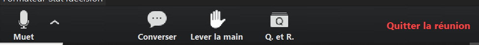 barre outils salle de classe virtuelle