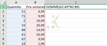 Somme iter excel