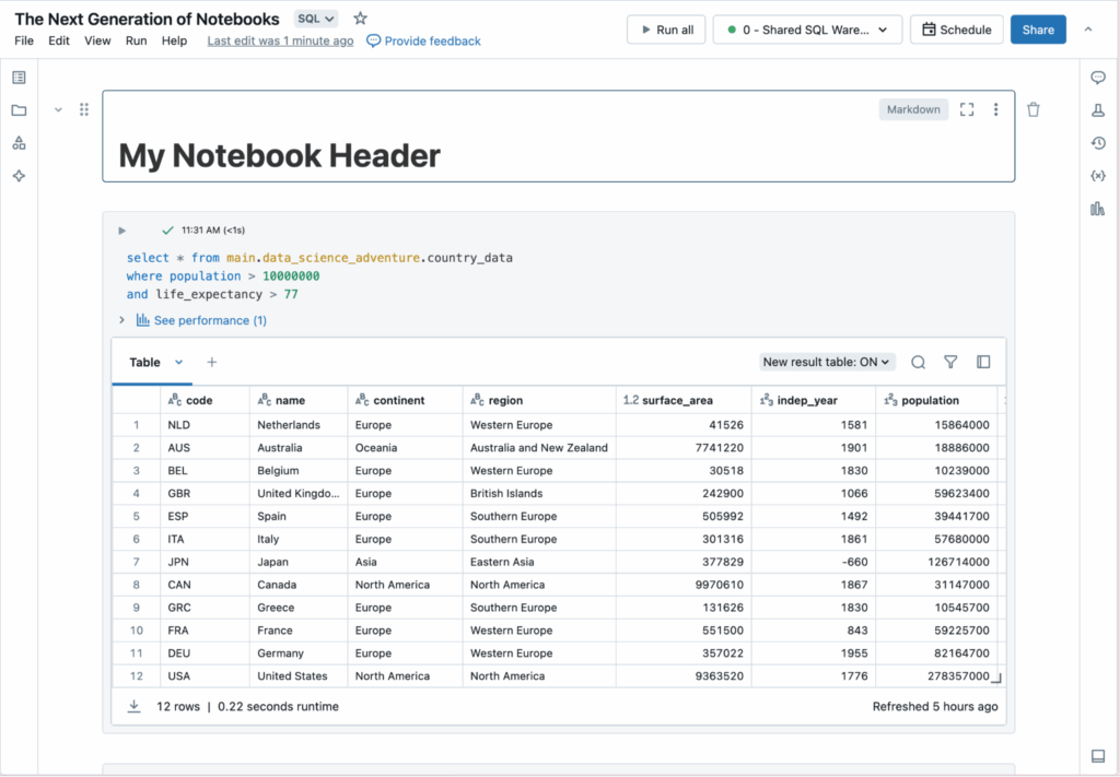 databricks notebooks